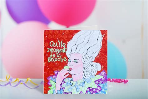 Marie Antoinette Birthday Card Let Them Eat Cake Versailles Paris