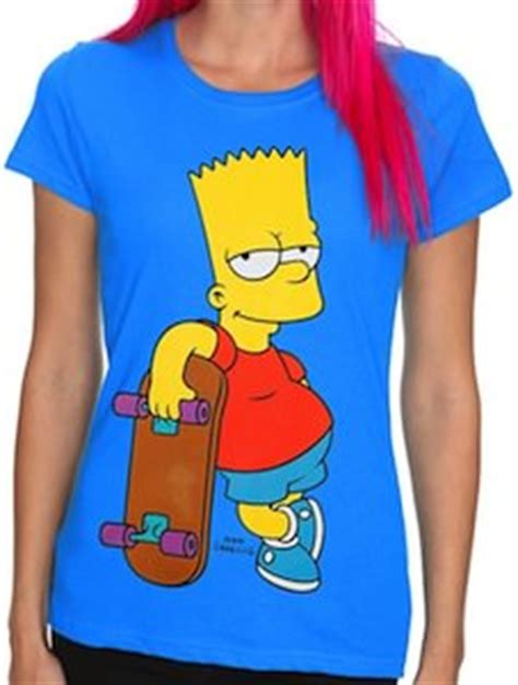 Women's Bart Simpson And His Skateboard T-Shirt