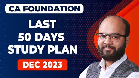 Last Days Study Plan For Ca Foundation Dec How To Pass Ca