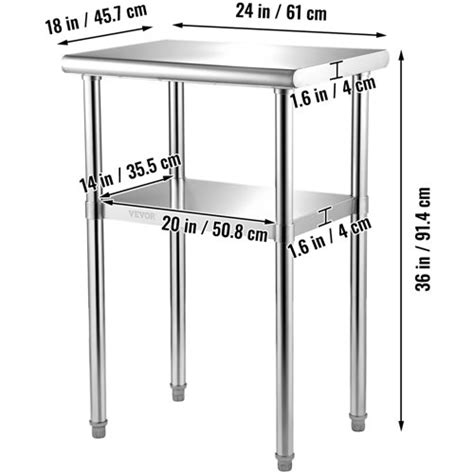 Vevor Stainless Steel Prep Table Wayfair