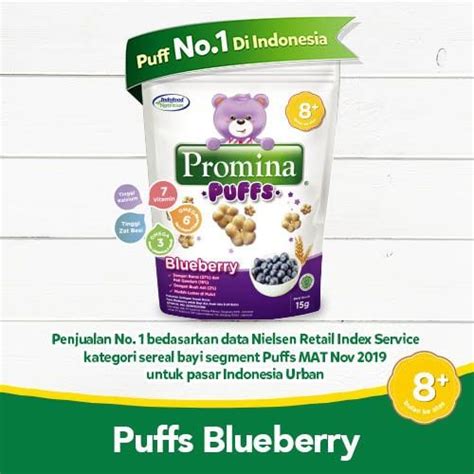 Promina Puffs Blueberry 15g Snack Baby Makanan Cemilan Bayi Puff