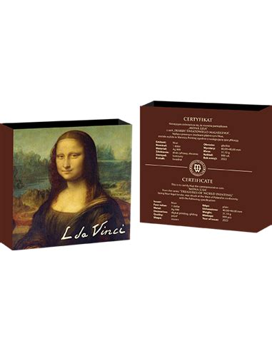 Mona Lisa Treasures Of World By Leonardo Da Vinci Oz Silver Coin