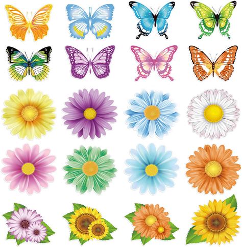 Amazon 80 Pcs Spring Bulletin Board Decorations Flower Butterfly