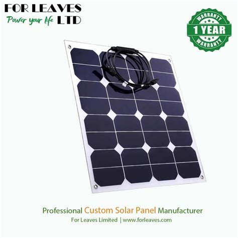 W V Sunpower Cell Curving Semi Flexible Photovoltaic Solar Panel