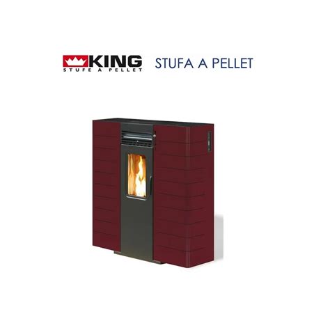 Acquista Stufa A Pellet Canalizzata King Slim Kw Bordeaux