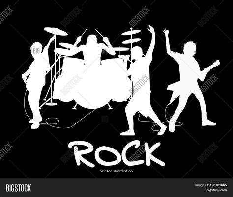 Rock Band Silhouette Vector Free