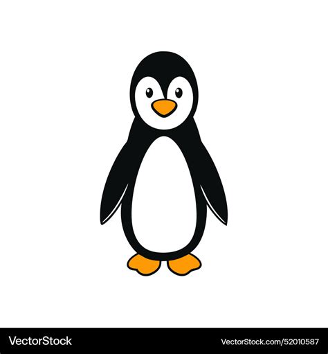 Erect Crested Penguin Goes Icon Royalty Free Vector Image