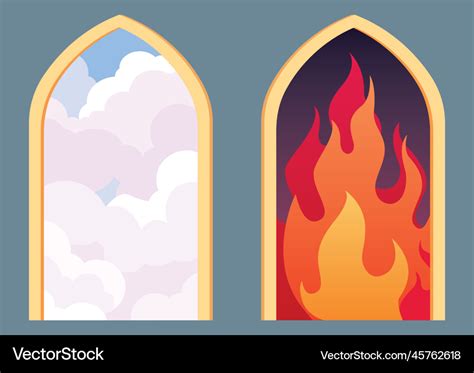 Heaven and hell Royalty Free Vector Image - VectorStock