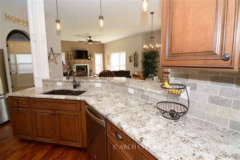 Kitchen Makeover Maple Wood Cabinets Granite Countertops Travertine ...