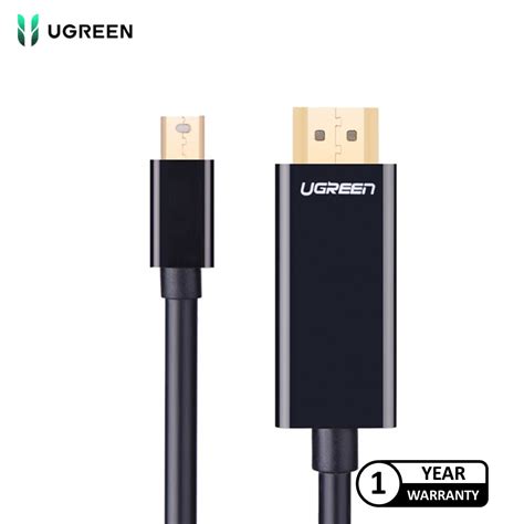 Ugreen Mini Dp Male To Hdmi Cable K M M M Black White Shopee