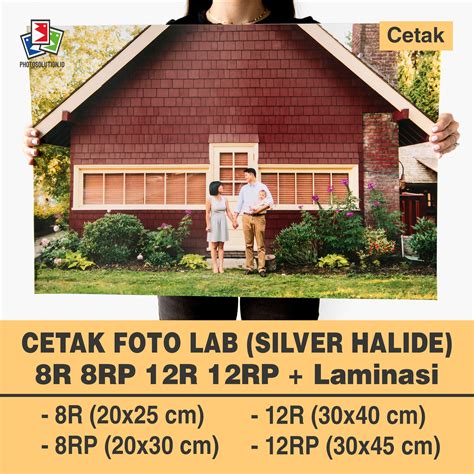 PHOTOSOLUTION ID Cetak 8R 8RP 12R 12RP Foto Lab Laminasi Silver