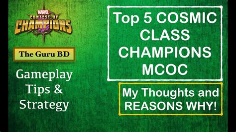 Top 5 Cosmic Class Champions Mcoc Youtube