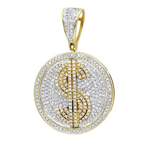 Sheetal Diamonds Real Diamonds Medallion Design Hip Hop Style Diamond