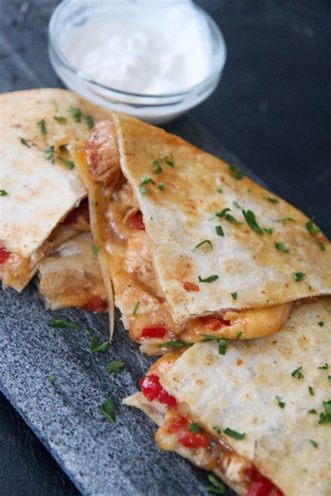 Easy Cheesy Chicken Quesadillas - Cooked by Julie