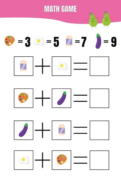 Premium Vector | Educational math game for children Printable worksheet ...