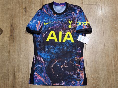 Tottenham Hotspur Away Football Shirt 2021 2022 Sponsored By Aia