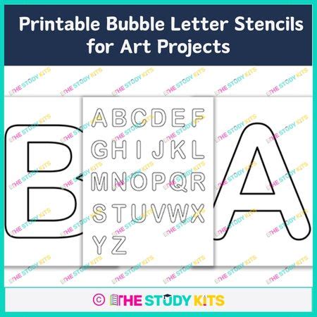 Printable Bubble Letter Stencils for Art Projects - Kidseducator