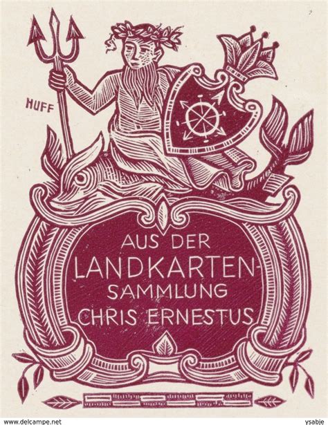 Ex Libris Landkartensammlung Chris Ernestus Hermann Huffert