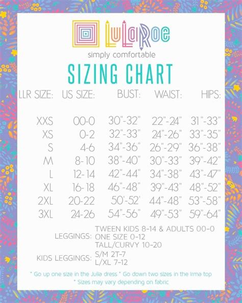 Lularoe Size Chart My Measurements Lularoe Size Chart Lularoe Randy Size Chart Lularoe