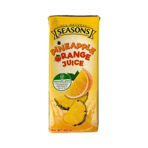 Seasons Pineapple Orange Juice 200ml Shopee Philippines