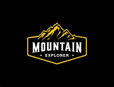 Plantilla de logotipo de aventura en la montaña Vector Premium