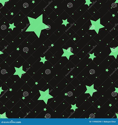 Green Seamless Star Pattern Repeating Star Background Simple Seamless