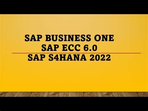 Sap B1 Vs Sap Ecc Vs Sap S4hana Sap Business One Sap Ecc Sap Hana