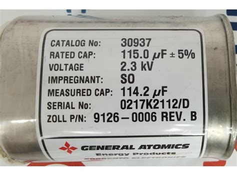 General Atomics Capacitor Pn For Zoll Defibrillator M