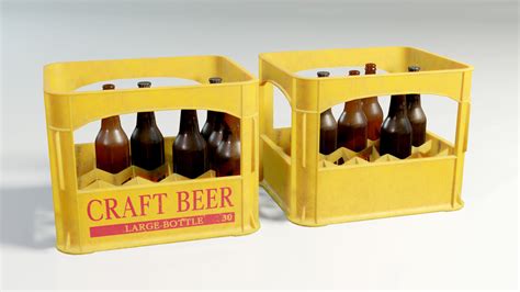 3d Model Beer Case Vr Ar Low Poly Cgtrader