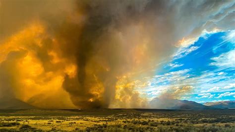 Rare Fire Tornado Forms As Northern California Wild Fires Spread Video