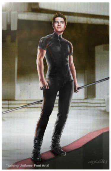 Concept art for Peeta Mellark in training gear from "The Hunger Games ...