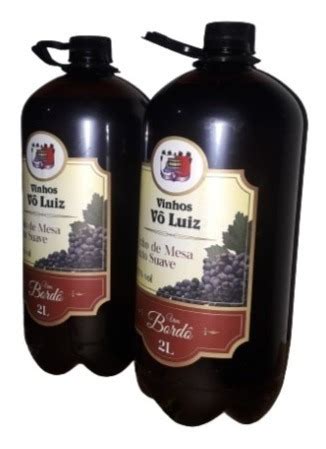 Vinho Tinto Suave De Mesa Bordô Vô Luiz 2 Pet 2 Litros MercadoLivre