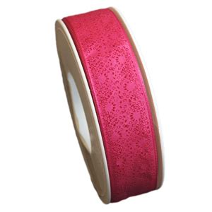 Fuchsia Lace Ribbon In Chocolat Chocolat Inc