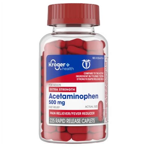 Kroger Health Extra Strength Acetaminophen Fast Relief 500 Mg 225 Ct