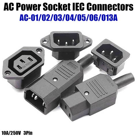 ac av iec male female mains power plugsocket adapter connectors