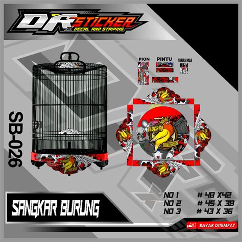 Jual Viral Keren Stiker Sangkar Burung Murai Single Fighter Decal