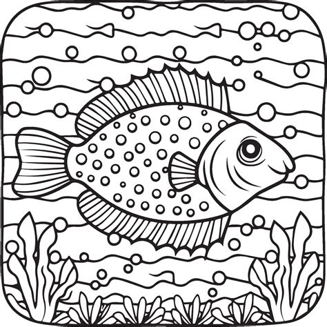 Fish coloring pages for coloring book. Fish outline pages. Fish outline vector 39893383 Vector ...