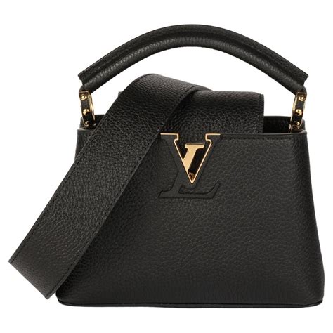 Louis Vuitton Black Taurillon Leather Mini Capucines For Sale At 1stdibs