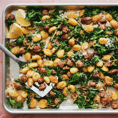 Sheet Pan Gnocchi With Spicy Sausage and Broccoli Rabe Recipe Bon Appétit