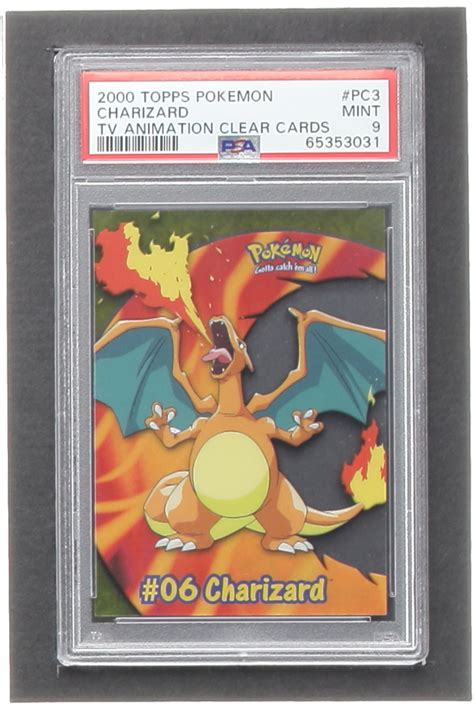 Charizard Topps Pokemon Tv Animation Clear Cards Pc Psa