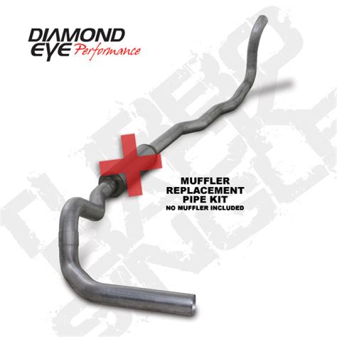 Diamond Eye Kit 4in Tb Mflr Rplcment Pipe Sgl Al 89 93 Dodge Cummins 5