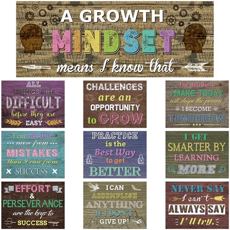 Buy 10 Pcs Growth Mindset S Home Sweet Classroom Inspirational Quotes