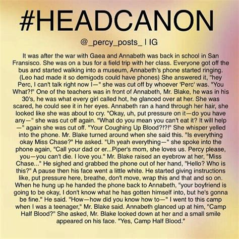 Percy Jackson Headcanons