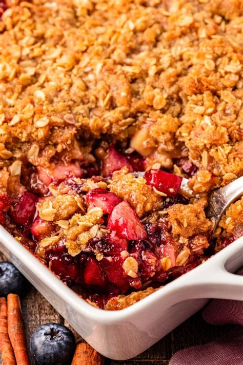 Delicious Blueberry Apple Crisp Recipe Sugar And Soul