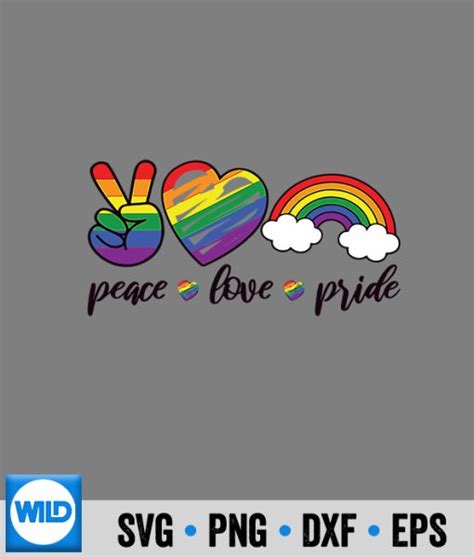 Lgbtq Svg Peace Love Equality Lesbian Gay Lgbt Pride Month Cute Heart