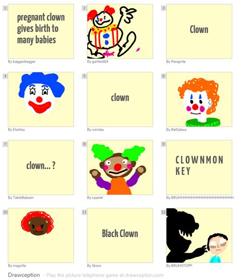 Pregnant Clown Gives Birth To Many Babies Drawception