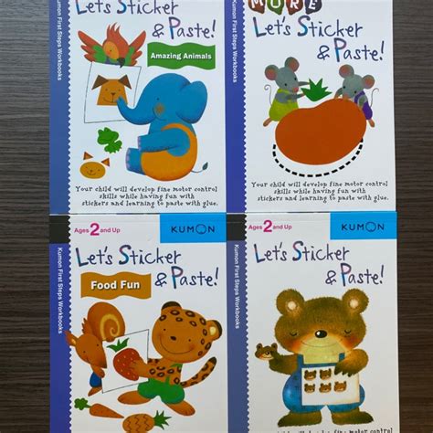 Kumon My First Steps Workbook Lets Sticker Paste Real Physical Book