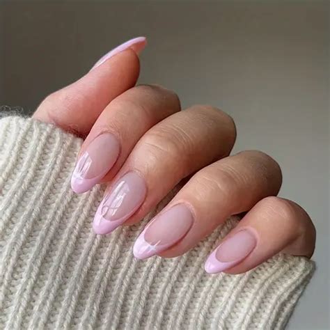 French Tip Press On Nails Short Square Fake Nails Nude False Nails With Little Gem Design Glossy