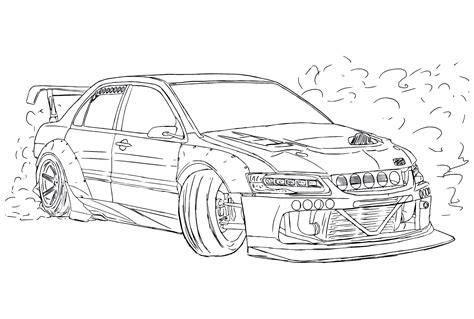 Mitsubishi Motors Coloring Pages