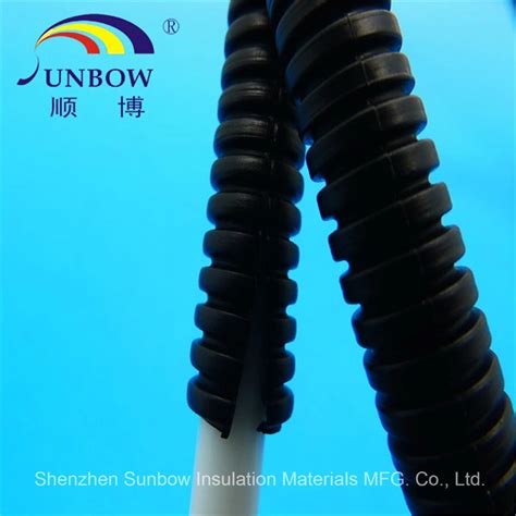 Sunbow Flexible Pp Pa Pe Plastic Split Corrugated Pipe Electric Wire